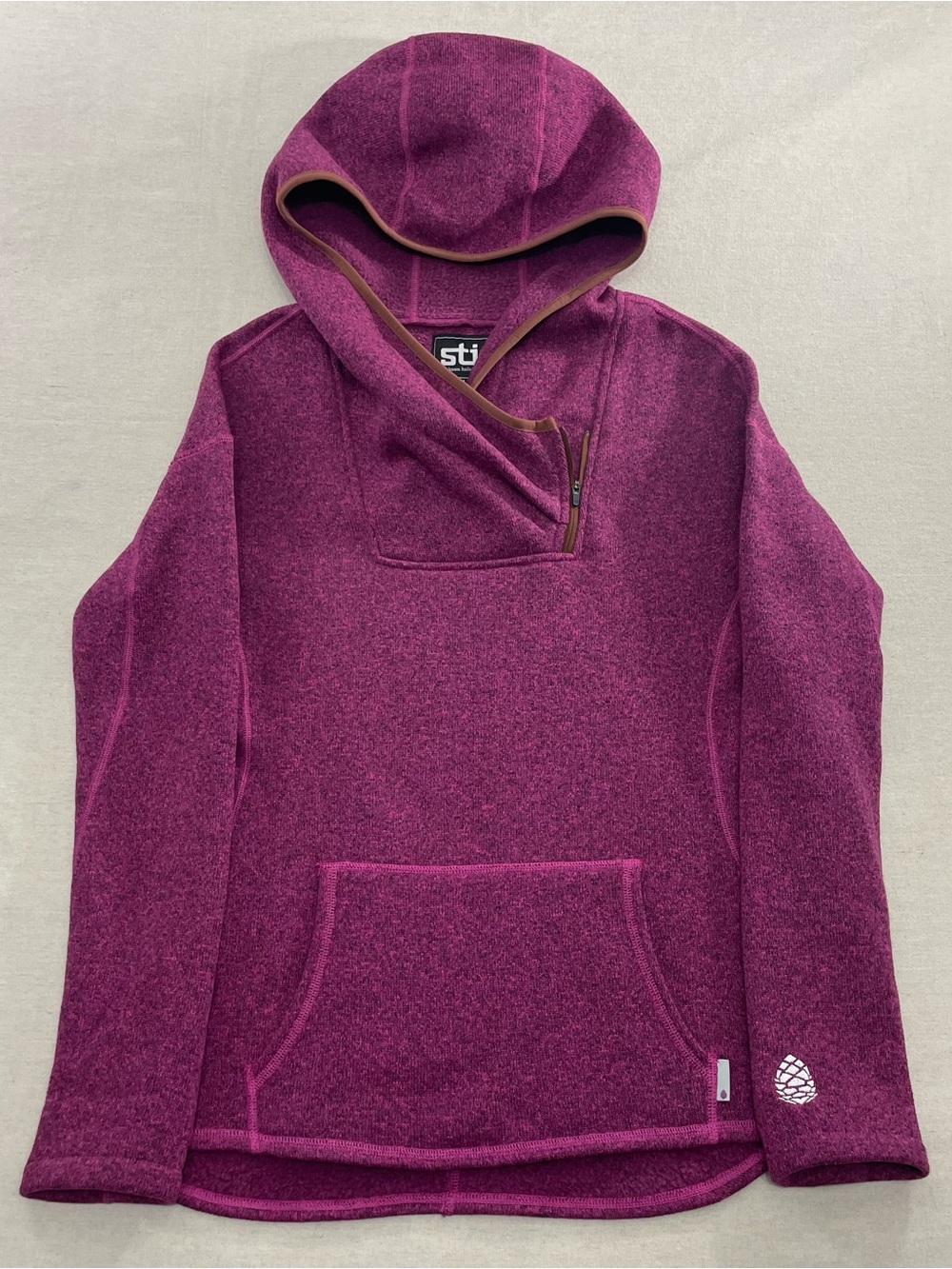 STIO Sweetwater Fleece Hoodie 1/4 Zip Women’s Medium Purple Heather 100048